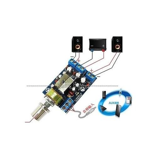 Amplifier Board AC 5-9V DC 5-12V TEA2025B 2.0 Stereo Dual Channel 3W+3W Audio