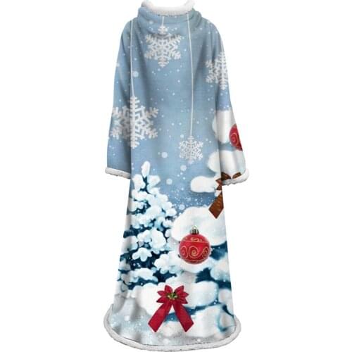 Festival Decorative Merry Christmas Santa Claus Throw Blanket Bed Sofa Cotton Velvet Bedspread Warm Soft Wool Weighted Blanket