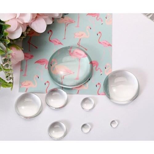 14mm 200pcs/lot Clear Glass Cabochons Glass Domes Tray Pendant Cover