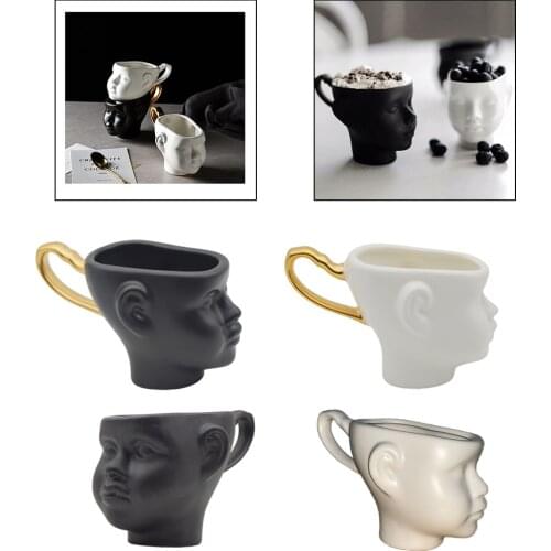 Sculpted Human Head 3D Ceramic Mug Novelty Coffee Cup Christmas Holiday