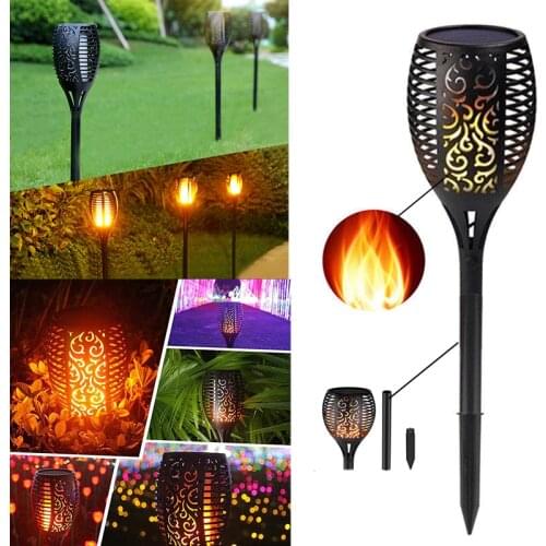 Solar Lights Waterproof Flickering Flames Torches Lights Outdoor Spotlights Landscape Decoration Lighting Security Torch Light