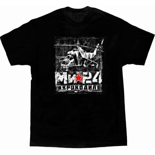 Soviet Union Russia Army Mil M-24 Attack Helicopter T-Shirt. Summer Cotton Short Sleeve O-Neck Mens T Shirt New S-3XL