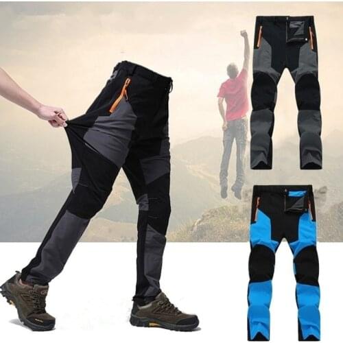 Thin Hiking Pants Men Summer Waterproof Quick Dry Fishing Outdoor Camping Pant Tactical Pocket Camping Mountain Trekking Trouser