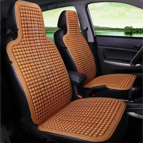 Universal Summer Car Seat Cool Cushion PVC Beaded Massage Automobile Chair Cover With Soft Waist Mat Breathable Durable 1Pcs