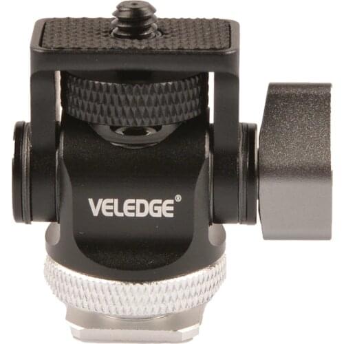 VLOGMAGIC Swivel and Tilt Monitor Mount with Hot Shoe for Camera Field Monitors Microphone Video Light