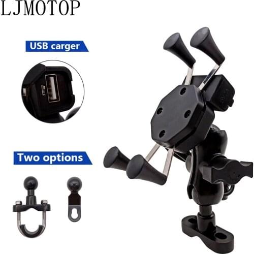 Chargeable Motorcycle GPS Phone holder Wired USB Universal Mount For MV Agusta MODEL Rivale 800 TuRismo Veloce 800