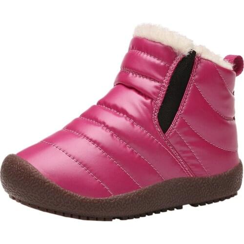 Winter Baby Girls Boys Snow Boots Warm Outdoor Children Boots Waterproof Non-slip Kids Plush Boots Infant Cotton Shoes