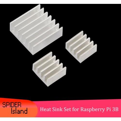 100 sets Raspberry Pi 3 Heat Sink Aluminum Cooling for Raspberry Pi 3 Model B 3B Plus Heatsinks 100pcs big + 200pcs small