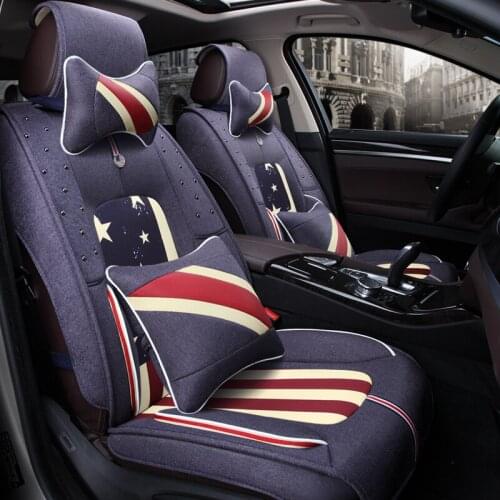 3D Car Seat Cover Cushion Fiber hemp Car Styling For Land Rover Discovery 3/4 freelander 2 Sport Range Sport Evoque