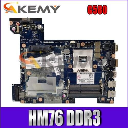 Akemy QIWG5_G6_G9 LA-7982P Motherboard For Lenovo G580 Laptop Motherboard PGA989 HM76 DDR3 100% Test Work