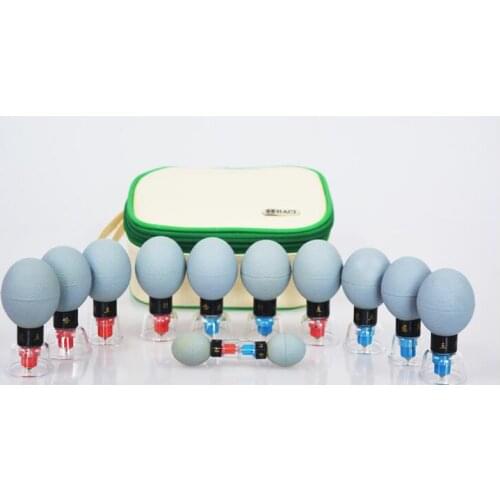 Authentic haci 12 pcs acupuncture massage needle vacuum cupping magnetic therapy needle set