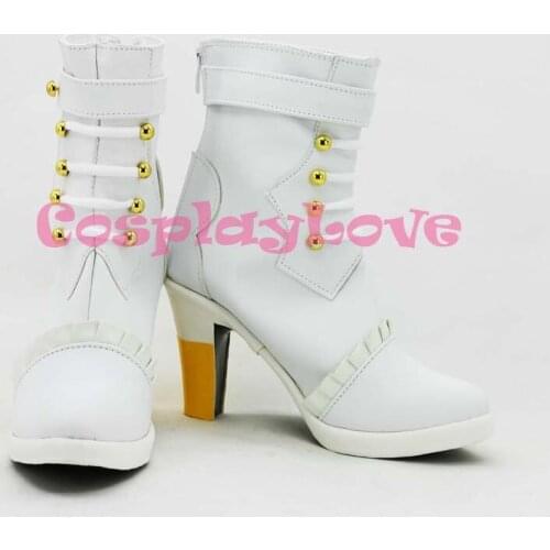 Custom-made Macross Frontier Sheryl Nome Wedding White Cosplay Shoes Boots Hand Made For Halloween Christmas Festival