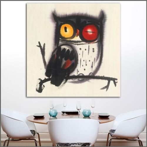 Large size Printing Oil Painting Abstract Ink animal owl 29) art canvas prints pictures for living room and bedroom No Frames