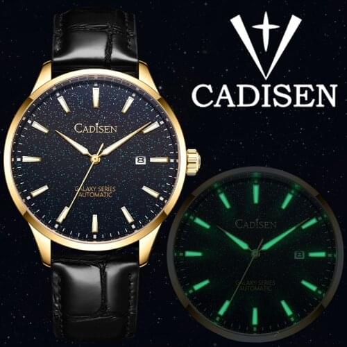CADISEN Top Brand Pilot Series Watches Fashion Casual 100M Waterproof Watch Luxury Mens Mechanical Wristwatch Relogio Masculino
