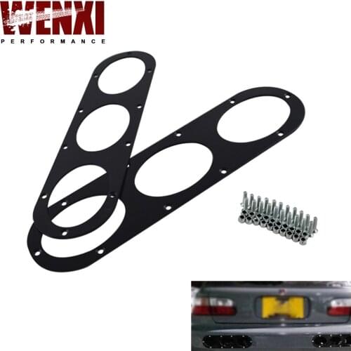 2pcs Black Rear Bumper Diffuser For Universal Car Rear Bumper Air Diversion Diffuser Panel WX-RBD01