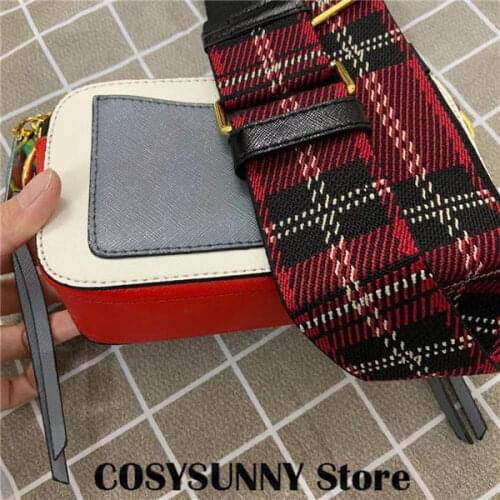 New women luxury designer bag handbags Letter Wide Shoulder Strap Double Zipper Square Handbag Designer Luxury Crossbody Bag