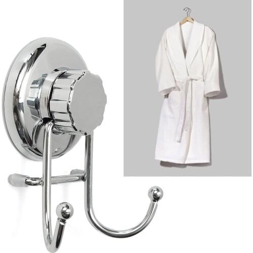 Home Stainless Steel Double Clothes Hook Space Saving Hangers Wall Mount Coat Hook