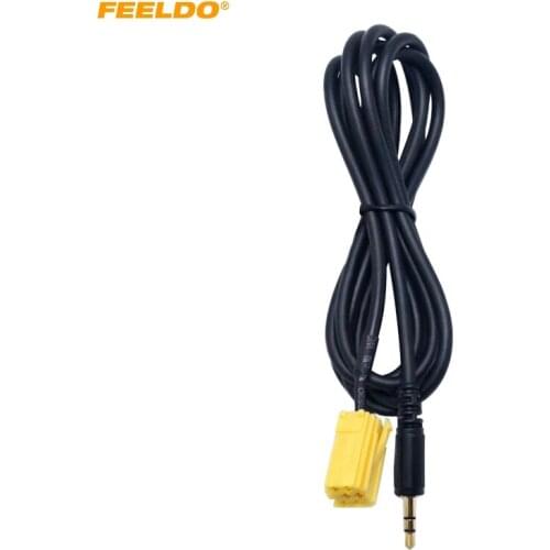 FEELDO 5Pcs Car Stereo Aux input Cable Adaptor 3.5MM Audio Player Radio Cable For Fiat Grande Punto Alfa 159 #MX4070