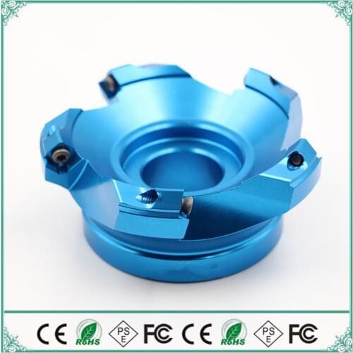 KM12 Aluminum alloy Milling head material,50/63/80/100mm ultra-ligh tweigh CNC machine tool Insert the carbide SEKT1204