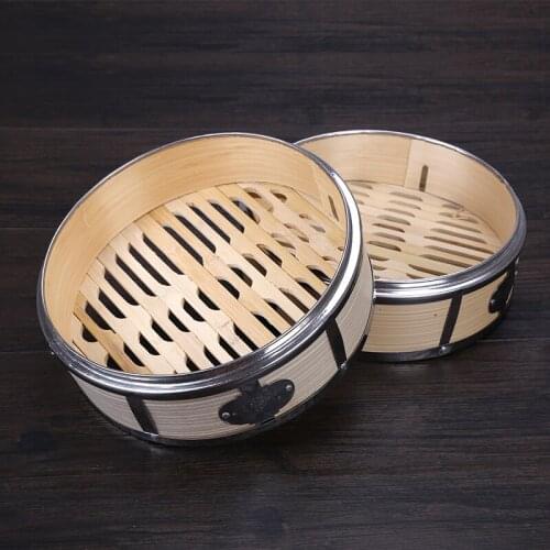 Chinese kitchen stainless steel bamboo steamer lid cover dumplings steamed stuffed bun Cantonese style tea restaurant vuhlwk