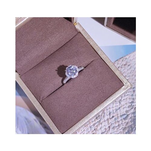 925 Sterling Silver Classic Engagement Ring Design High Quality White Cubic Zircon Female Women Wedding Band CZ Rings Jewelry