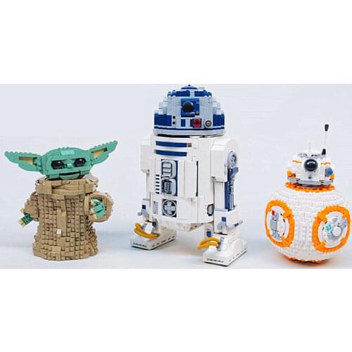 2021 New 2314PCS Robot Star Space Wars R2d2 Bb8 Model R2-d2 Figures Building Block Bricks Boy Birthday Gift Toy Kid