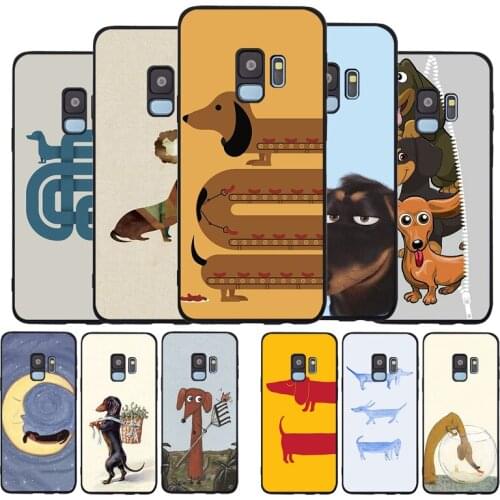 Cartoon Animals Dogs Dachshund Soft phone Case For Samsung S20 S10 S9 S8 S7 edge Plus Lite For Note 8 9 10 A6 A7 A8 A9 Cover