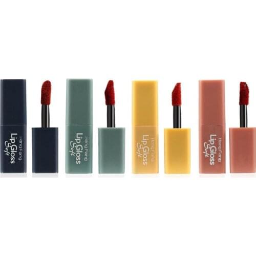 Nude Makeup Lip Gloss Set Professional Waterproof Long Lasting Lipstick Sexy Red Lip Velvet Lipstick Women Lip T1028