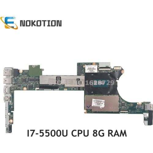 NOKOTION 801505-501 801505-001 For HP Spectre X360 G1 13-4000 13-4003DX Series Laptop Motherboard DA0Y0DMBAF0 i7-5500U 8gb ram