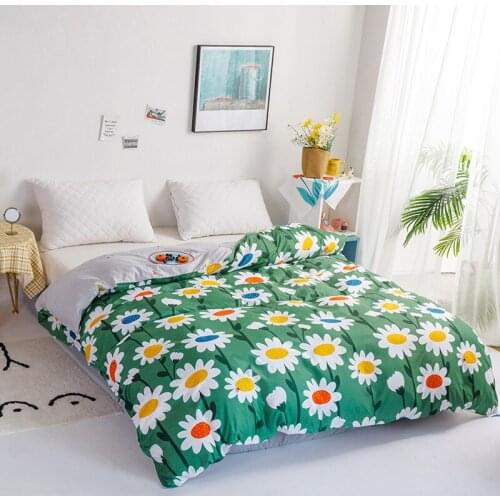 Pastoral Duvet Cover Green Flower Quilt Covers Comforter Case Blanket Cases Bedding Set Full Single Size Bed Linen Home Textile