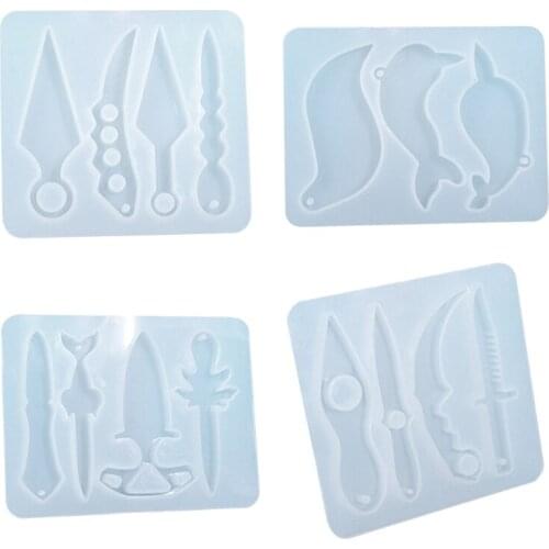 DIY Crafts Making Crystal Epoxy Resin Mold Defense Small Knife Silicone Mould 72XE