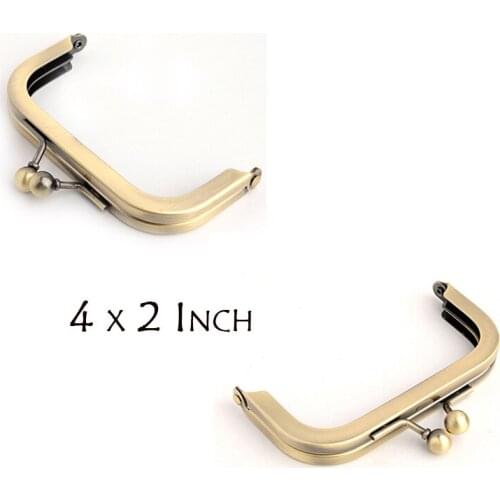 4 X 2 Inch Antique Brass Purse Frame FREE SHIPPING