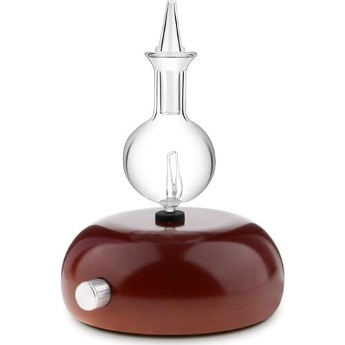 Essential oil diffuser Aroma air purifier Wood and Glass Aromatherapy Diffuser mist maker fogger with 7 colors LED light