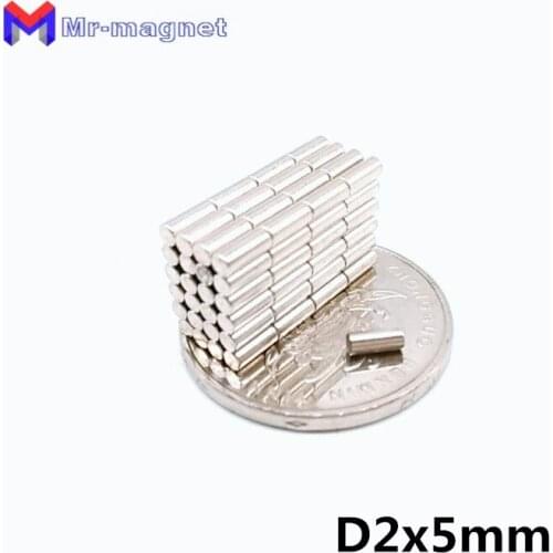1000pcs D2x5mm Rare Earth Neodymium Magnet 2x5mm N35 Art Craft refrigerator 2mm x 5mm magnet D2*5 mm 2x5 magnet 2*5