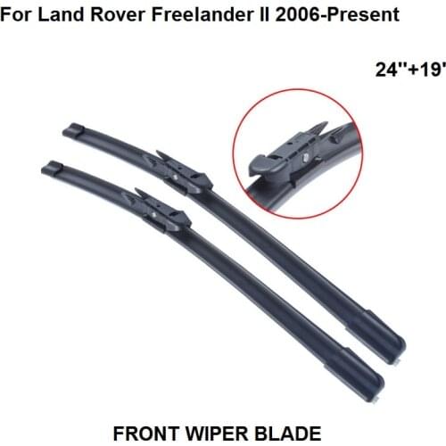 For Land Rover Freelander II 2006-Present 24''+19'' Wipers Blade Accessories For Auto Rubber Windshield Wiper