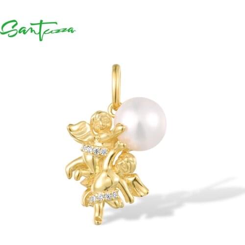 Женские ожерелья из жемчуга SANTUZZA China At AliExpress