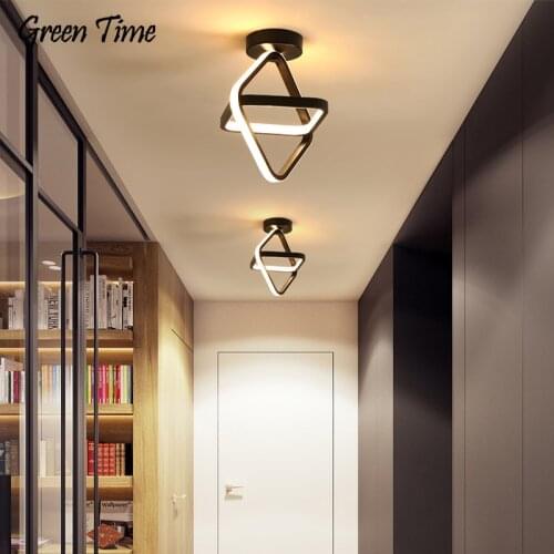 Black White Modern Led Ceiling Lamp For Living room Bedroom Kitchen Corridor Lights Home Lustre Ceiling Light Fixtures 110V 220V