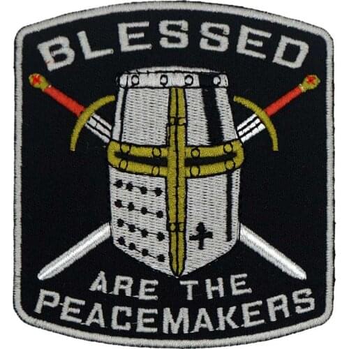 The Peacemakers Knight Embroidered Applique Sewing Label punk biker Patches Clothes Stickers Apparel Accessories Badge