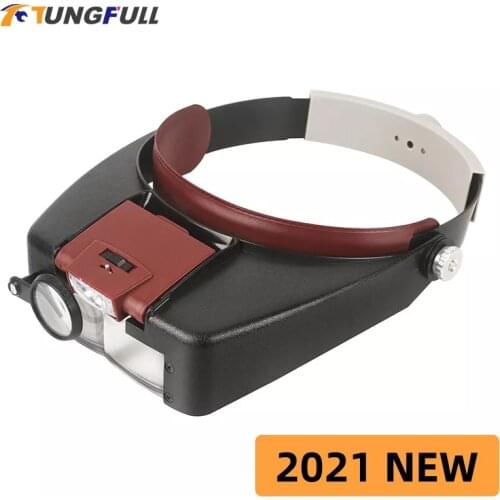 Glasses With Magnifying Glass Watch Maintenance Headband Glasses Magnifier Wearing Style For Reading Jewelry Watch Repair Tool
