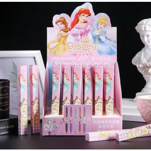 50pcs batch Disney blind box pen lucky blind box cartoon anime princess press gel pen writing signature pen gift