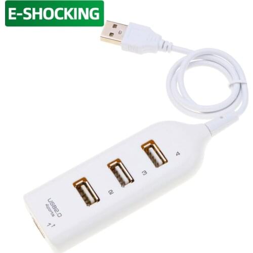 USB HUB 2.0 High Speed Ultra Slim 4 Port Socket Splitter for PC Laptop Computer Extension Windows Cable Adapter Accessories Hub