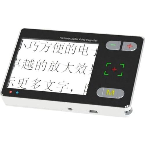 Video Magnifier Low Vision 3.5" LCD Pocket Video Magnifier Reading Aid Video Digital Magnifier Handheld Electronic Microscope