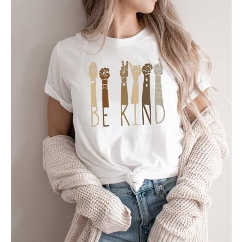 Be Kind Shirt Be Kind Sign Language T-Shirt Be Kind Hands Tee Funny Anti-Racism Shirts Women Kawaii Graphic Tops Unisex