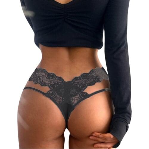 Female Sexy Panties Lace Low-waist Panties For Women Crochet Lace-up Panty Sexy Hollow Out Underwear Сексуальное Нижее Белье