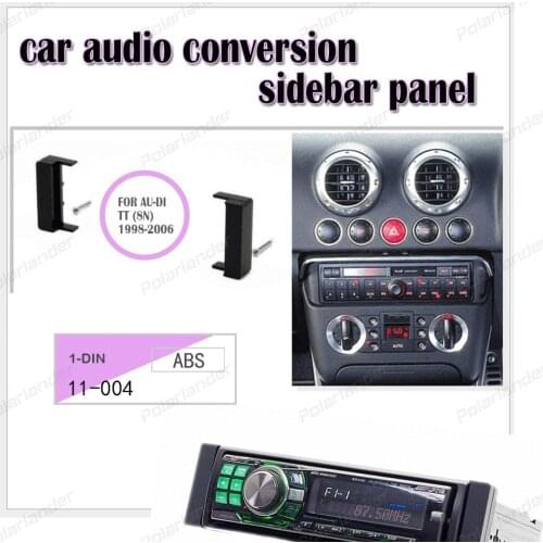 1-DIN CD conversion sidebar panel FOR AU-DI TT (8N) 1998-2006 ABS material original car interior colors black