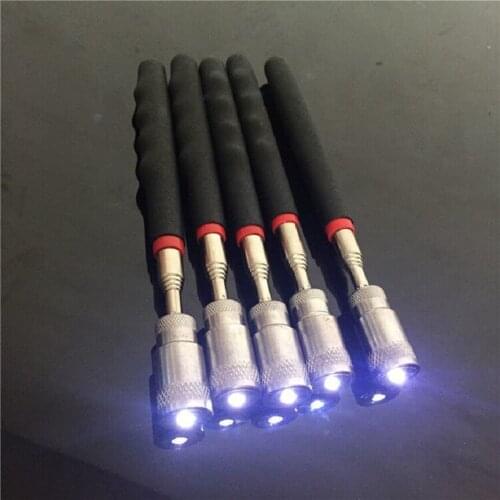 1 pcs Magnetic Pick Up Rod Telescopic Magnetic pole with LED lamp Magnetic rod