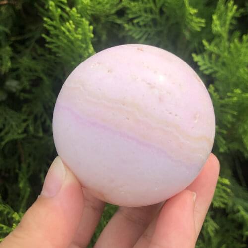 1Pcs Natural Pink Aragonite Sphere Rare Crystal Stone Ball For Healing Decoration