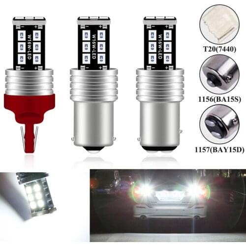 10PCS Canbus 1156 BA15S P21W 1157 BAY15D PY21W/5W Bulb 2835 15SMD T20 LED 7440 7443 W21W For AUTO Turn Signal Light Bake Light