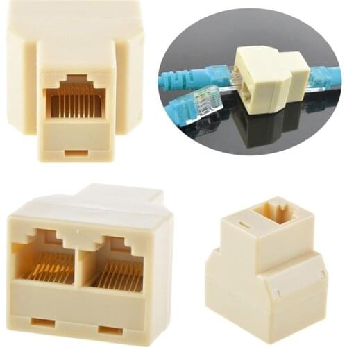 10pcs RJ45 CAT 5 6 LAN Ethernet Splitter Connector Adapter PC RJ45 Splitter Connector CAT5 Splitter Adapter Network Dual