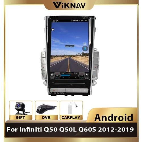 2 DIN Android Tesla style car radio DVD player multimedia For Infiniti Q50 Q50L Q60S 2012-2019 car GPS navigation stereo